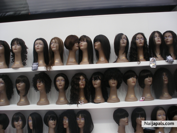 Our lace wig rack - click for next photo