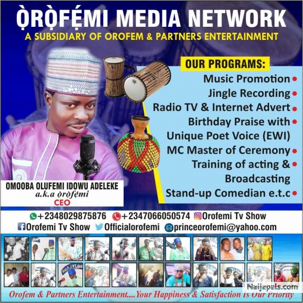Ọ̀rọ̀fẹ́mi the general of Entertainments - click for next photo