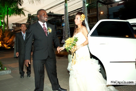 my wife and I coming out from NIMO DURING MY WEDDING IN HO CHI MINH CITY VIETNAM - click for next photo