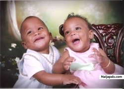 THE TWINS EASTER 2009 DESRIA AND DARIUS 11 1/2 MONTHS OLD, ALMOST 1 YR NOW - click for next photo