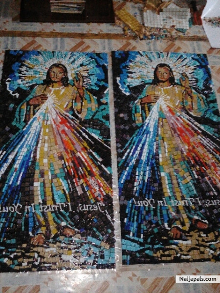 divine mercy.my latest work in mosaic - click for next photo