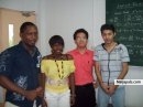maths lecturer with my classmate - click for next photo
