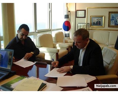 Mohamed Dekkak Chairman and Founder of Adgeco Group Agency agreement sign with F.E.P Ltd - click for next photo