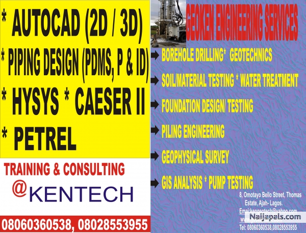 OIL AND GAS TRAINING (CAD, PDMS, P&ID, AUTOPLANT, HYSYS) IN LAGOS - click for next photo