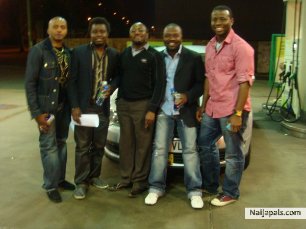 me and my singing group on our way 2 Radio focus London UK - click for next photo
