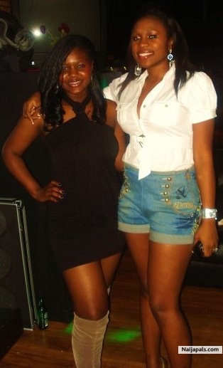 Me with the black and my friend Dija - click for next photo