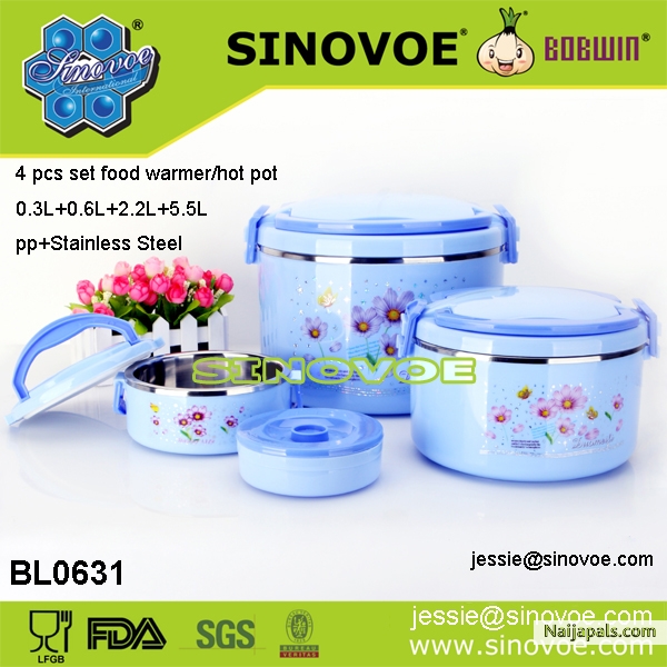4pcs food warmer/lunch box/hot pot - click for next photo
