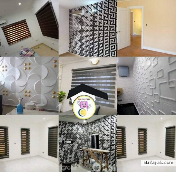 Window blind, 3d wall panel and wall paper - click for next photo