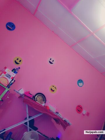 PAINTING WITH SMILES DESIGH FOR A LADY' S ROOM. CONTACT ME 08137259945 - click for next photo