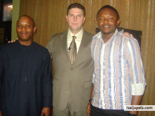 Charles(5Linx Rep) with Jeb Tyler(5Linx President)& Moses Ibe(5Linx Rep) - click for next photo