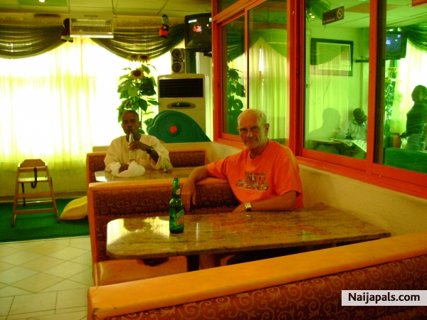 I am at a restaurant in Lagos. - click for next photo