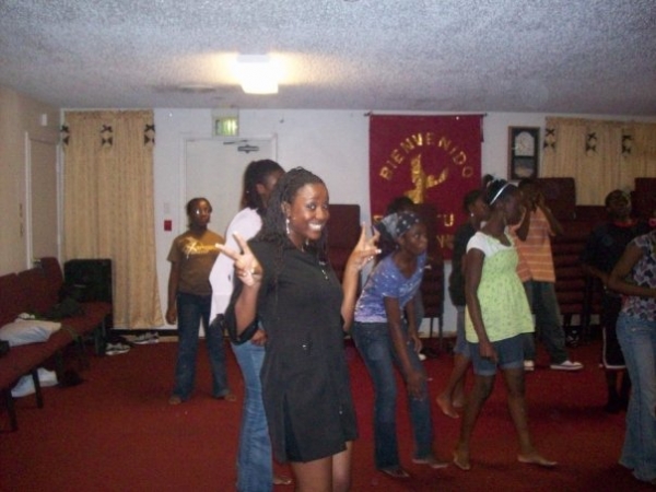 me being my goofy self @ church - click for next photo