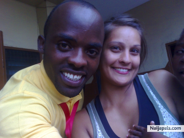 j-daniels26 with a naija fan Claire - click for next photo