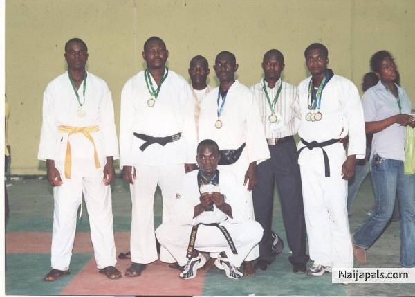 At the Championship Venue [Indoor Sport Hall National Stadium, Lagos] - click for next photo