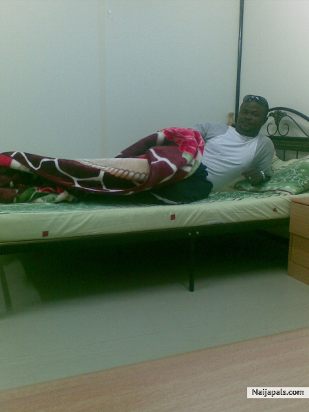 Just relaxing on my bed. But something is missing, can u tell me what' s that? - click for next photo