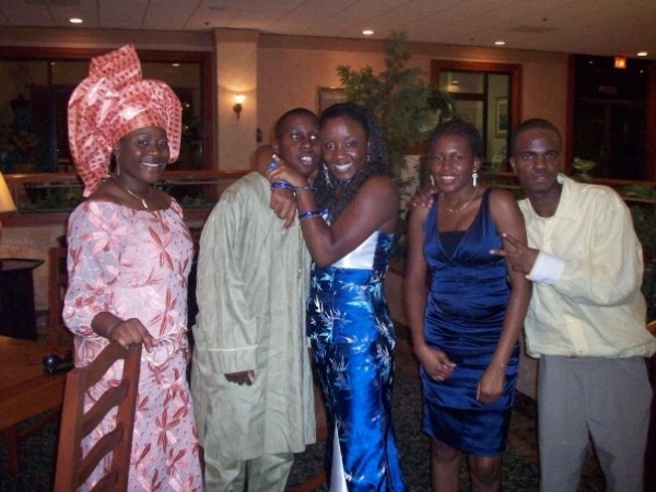 me and some friends @ a wedding me hugging my cuz - click for next photo