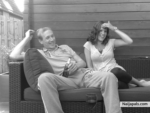 MY DAUGHTER AND HER MAN IN THEIR GARDEN - click for next photo