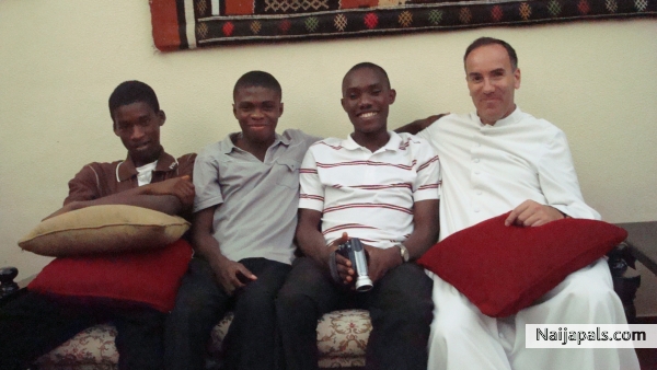 With Fr. Joe and friends - click for next photo