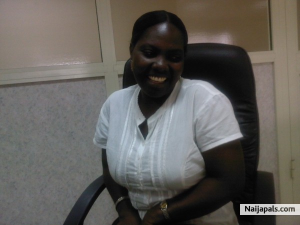 Yemi in the office - click for next photo