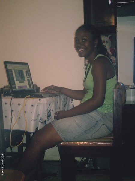 fooling around the computer - click for next photo