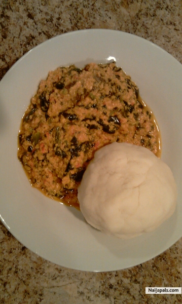 Egusi and pounded Yam - click for next photo