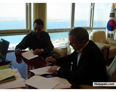 Mohamed Dekkak Chairman and Founder of Adgeco Group Agency agreement sign with F.E.P Ltd - click for next photo