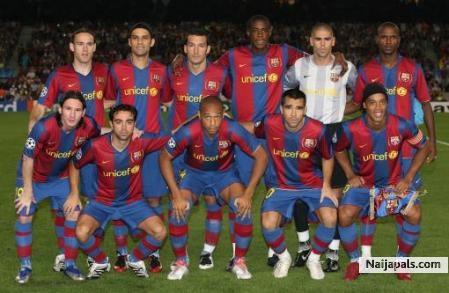 FC Barcelona players - click for next photo