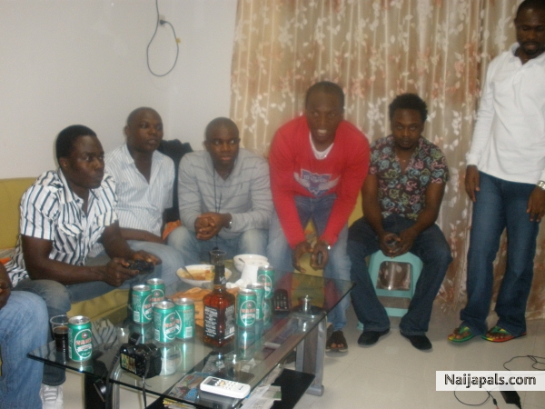 some niger friends in my house for my bday - click for next photo
