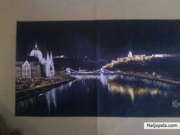 Budapest at night! Oil on Canvas - click for next photo