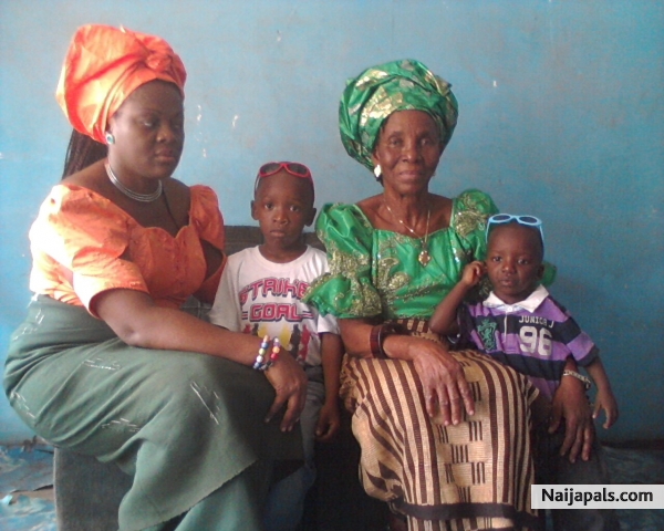 oby, my mum and nephews (favour and Divine) - click for next photo