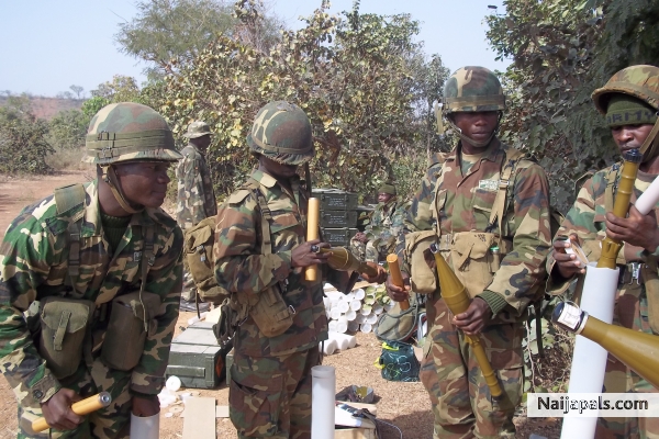 in jaji firing range kaduna with RPG GRENADE - click for next photo