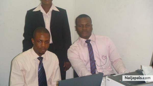 olayinka and kay.friends at work - click for next photo