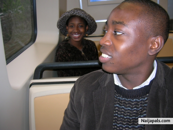 me and ma babysister n babysitter (from Tolu Odungunwa) lol on da train - click for next photo