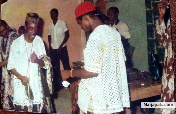 My dad dancing with his friend in the 80s - click for next photo