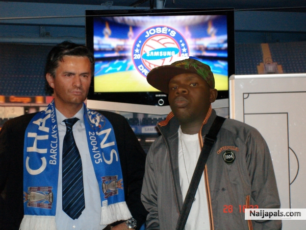 that me and cheasea coach manager way back in stanford bridge - click for next photo