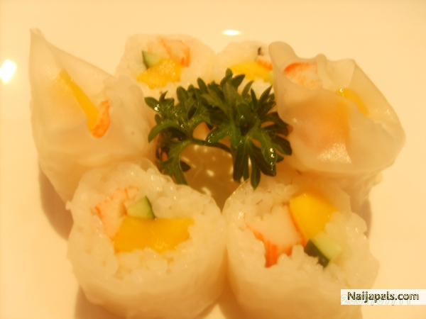 California Maki in Rice Paper Roll - click for next photo