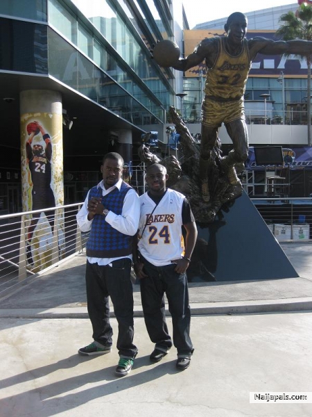 Out here in staple center, about to watch Lakers game (playoff) - click for next photo