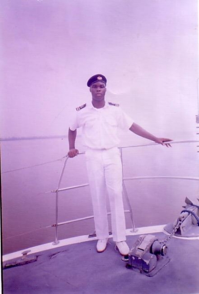 On my ceremonial wear onboard a Vessel - click for next photo