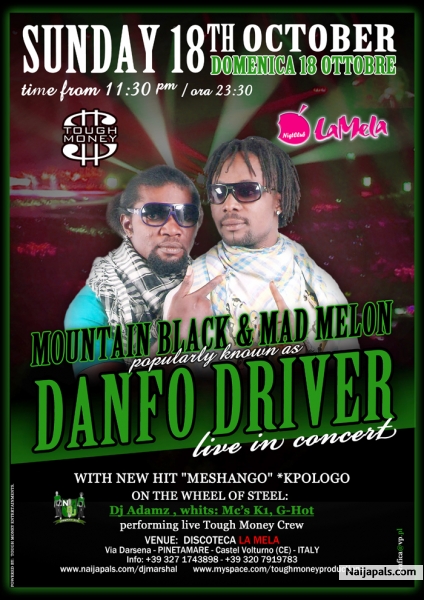 danfo driver live @ club la mela,naples, italy. - click for next photo