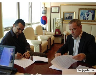 Mohamed Dekkak Chairman and Founder of Adgeco Group Agency agreement sign with F.E.P Ltd - click for next photo