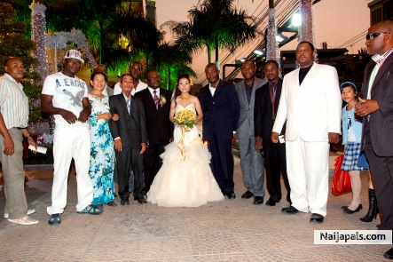 WITH FRIENDS AT WEDDING - click for next photo