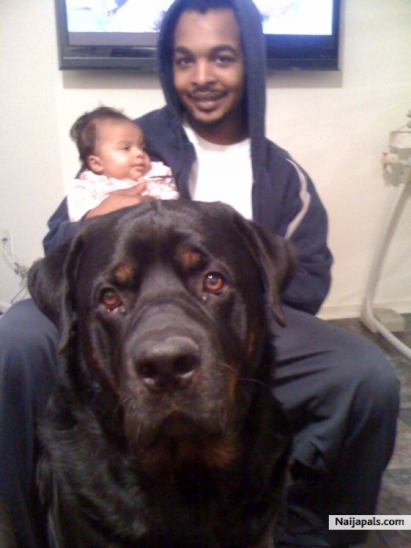 my niece, her dad, her dog - click for next photo