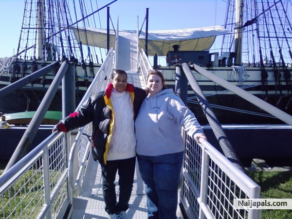 In front of Ship in Salem Mass - click for next photo