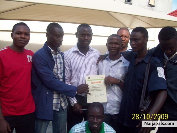 Taoreed with friend at Lagos Waste Management Authority, (LAWMA) - click for next photo