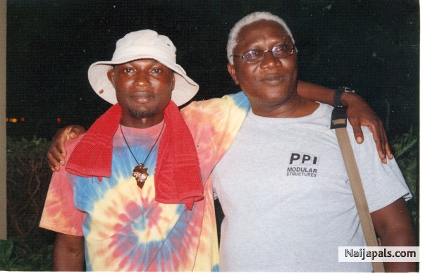 Mr.Magic & Vitalis Ndubuisi on the set of Disco Dancer (2006) - click for next photo