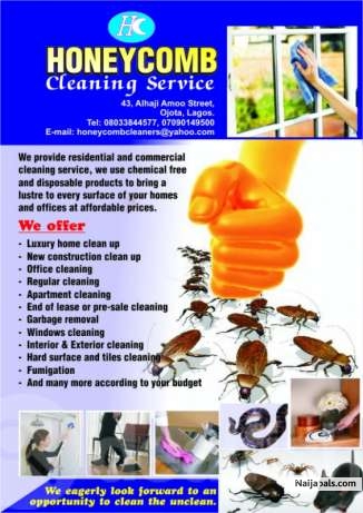 HONEYCOMB CLEANING SERVICE - click for next photo