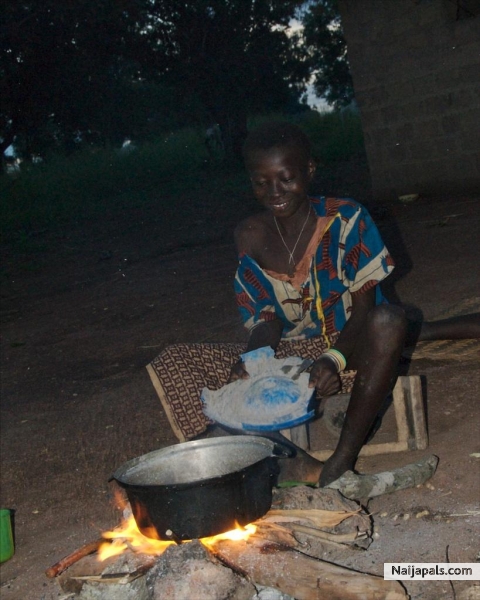 cooking meal weh go done at about December time. - click for next photo