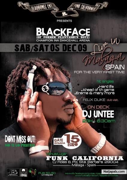 BLACK FACE LIVE IN MALAGA - click for next photo