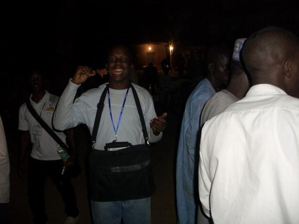 Me, eating ' suya' in Kano - click for next photo