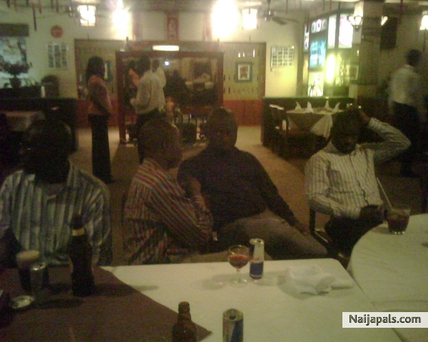At dinner with my colleagues. - click for next photo